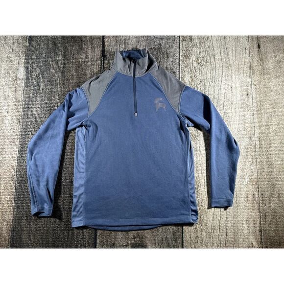 Backcountry Mens 1/4 Zip Pullover Sweater Jacket Medium Blue Gray - Picture 1 of 6